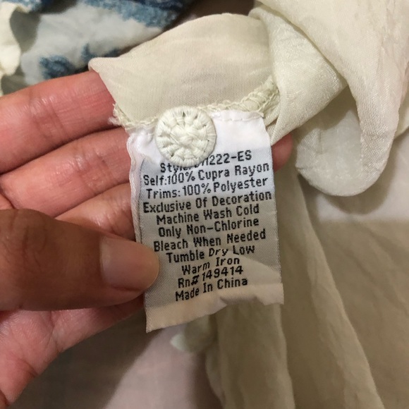 Floral Johnny Was Womens Blouse - Picture 5 of 12